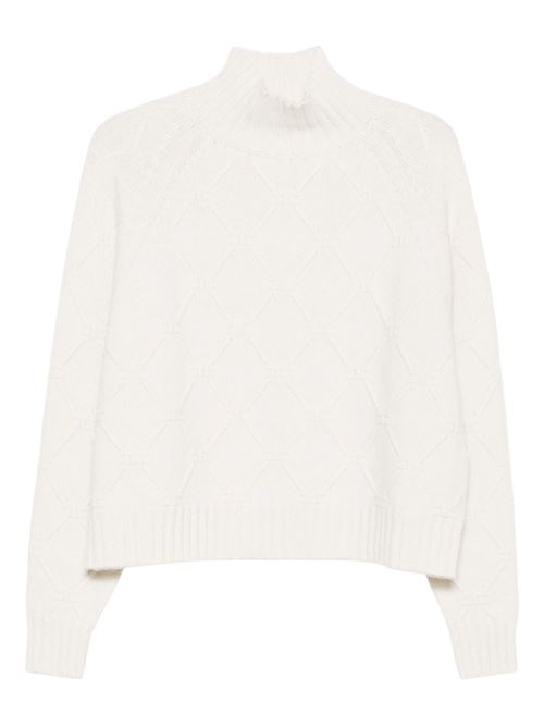 Pullover panna in lana e cashmere Elisabetta Franchi | MK55T57E2DZ9